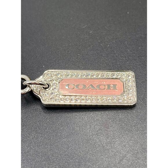 COACH LOZ Pave Lanyard Diamond Pink Enamel Keychain FOB
Purse Charm Tag New - Picture 3 of 8